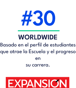 WORLDWIDE Basado en el perfil de estudiantes que atrae la Escuela y el progreso en su carrera.,#3