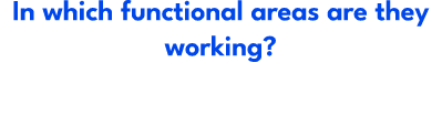 In which functional areas are they working?
