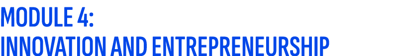 Module 4: INNOVATION AND ENTREPRENEURSHIP