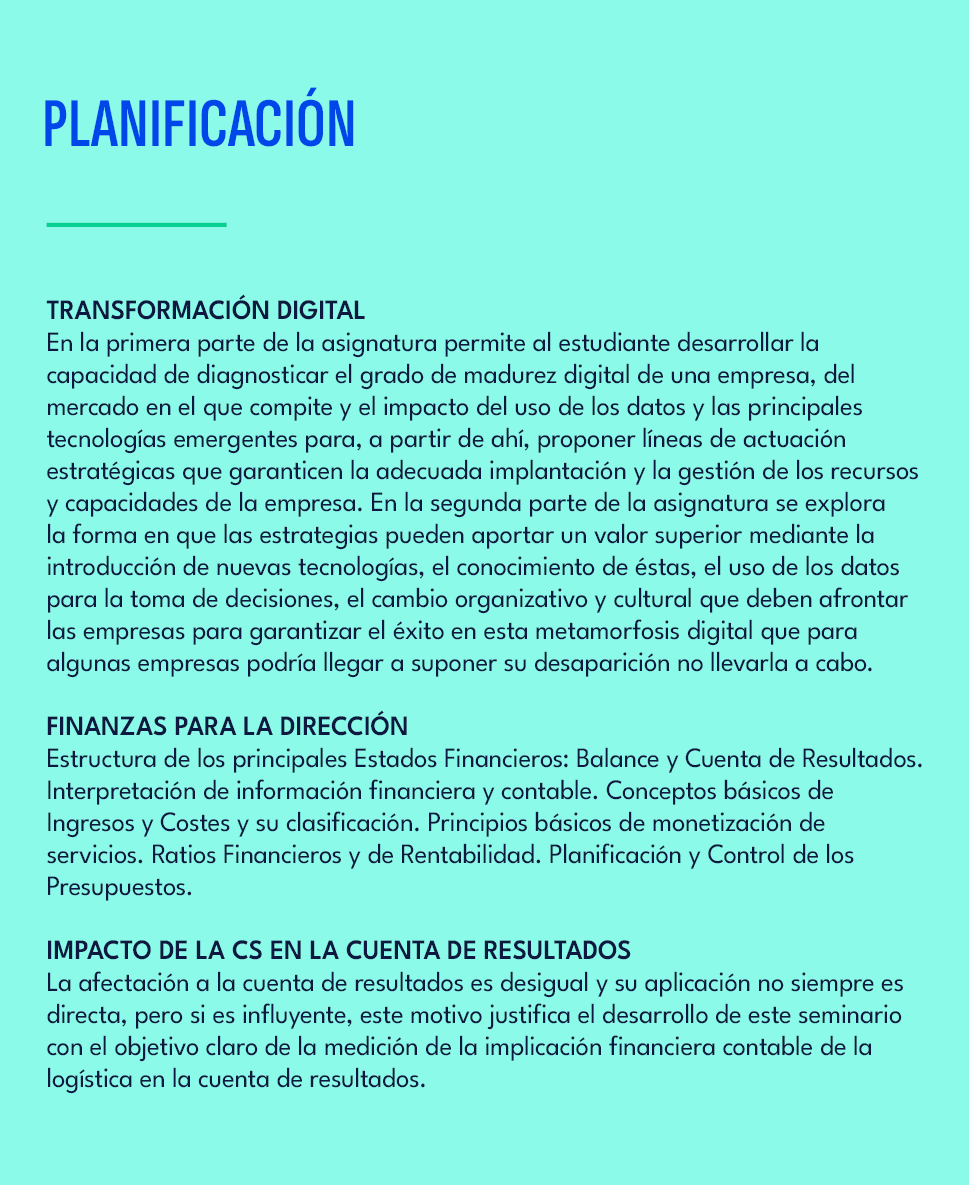 PLANIFICACI N ,TRANSFORMACI N DIGITAL En la primera parte de la asignatura permite al estudiante desarrollar la capac...