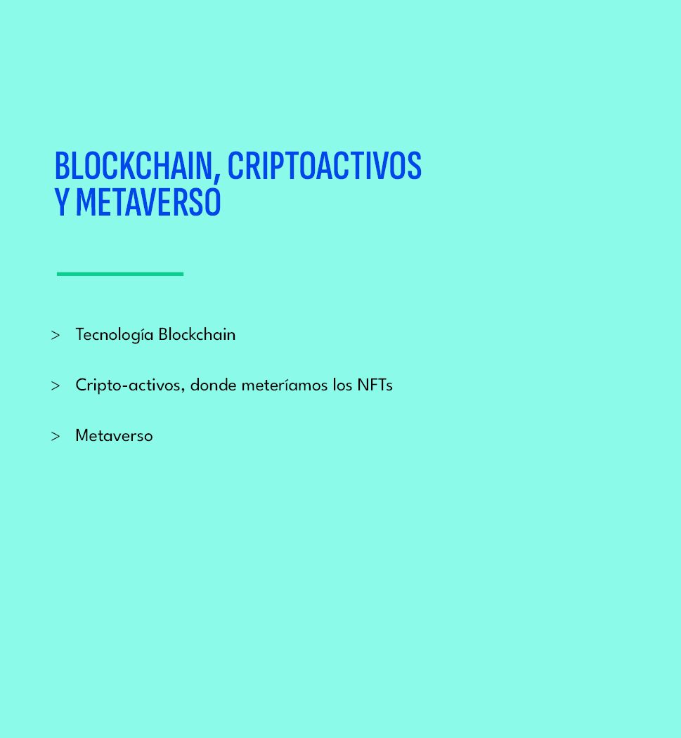 Blockchain, criptoactivos y metaverso,Tecnolog a Blockchain Cripto activos, donde meter amos los NFTs Metavers