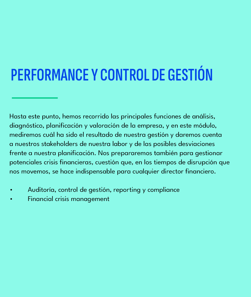 Performance y control de gesti n,Hasta este punto, hemos recorrido las principales funciones de an lisis, diagn stico...