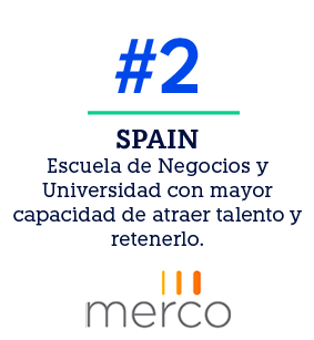 SPAIN Escuela de Negocios y Universidad con mayor capacidad de atraer talento y retenerlo.,#