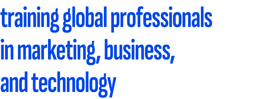 training global professionals in marketing, business, and technology
