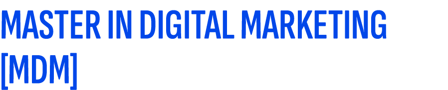 MASTER IN DIGITAL MARKETING [MDM]