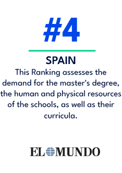 SPAIN This Ranking assesses the demand for the master's degree, the human and physical resources of the schools, as w...