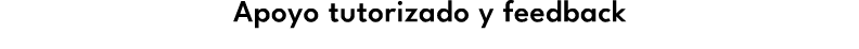 Apoyo tutorizado y feedback