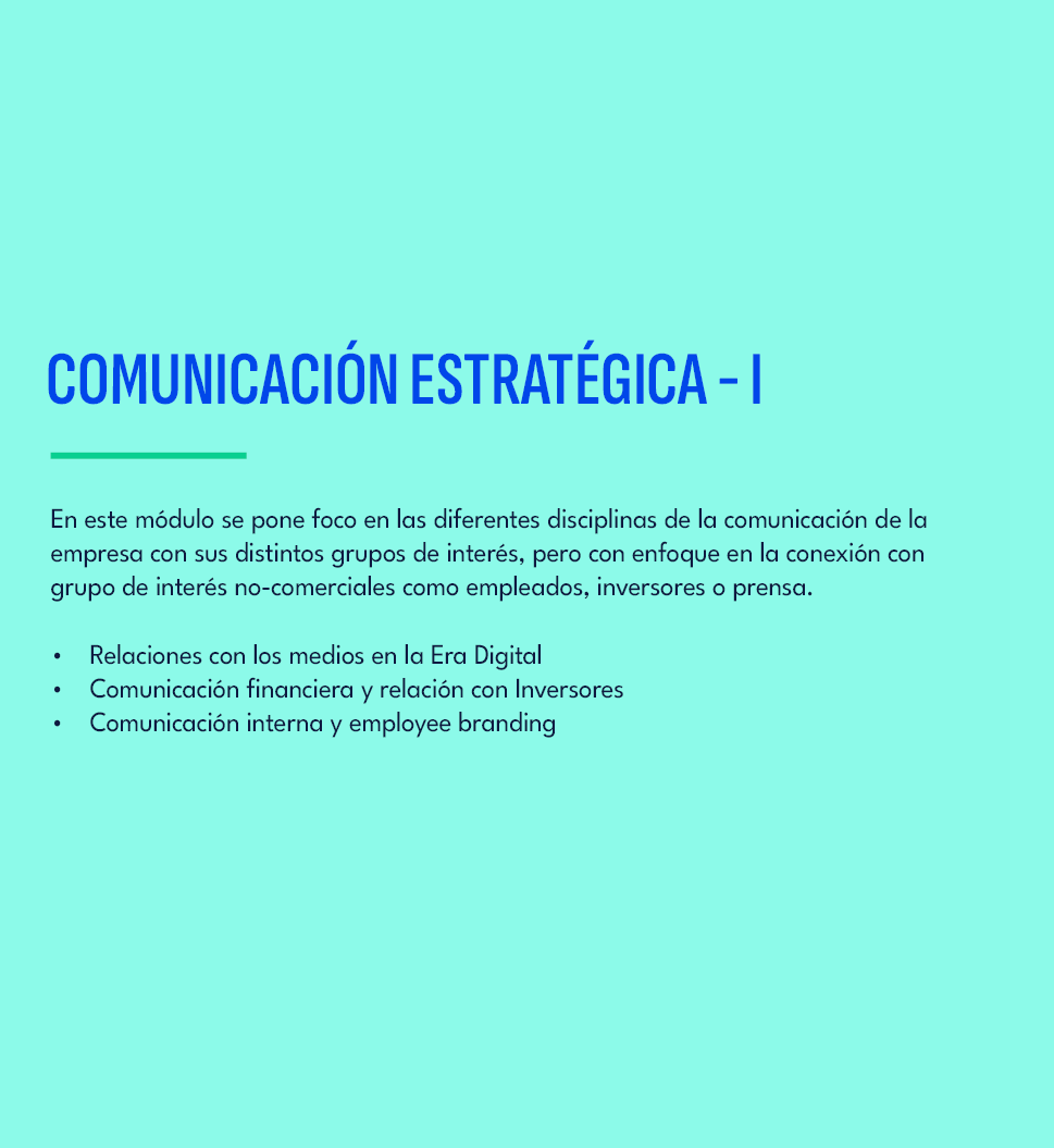 Comunicaci n Estrat gica I ,En este m dulo se pone foco en las diferentes disciplinas de la comunicaci n de la empres...