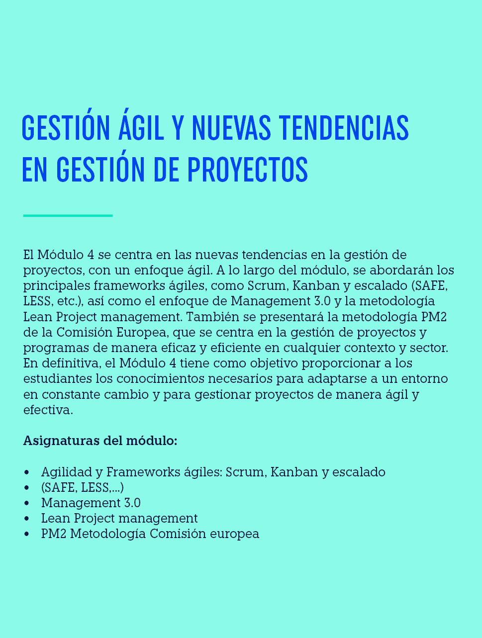 GESTI N GIL Y NUEVAS TENDENCIAS EN GESTI N DE PROYECTOS ,El M dulo 4 se centra en las nuevas tendencias en la gesti ...