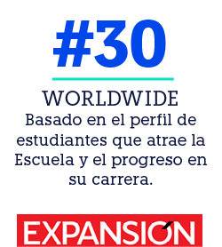 WORLDWIDE Basado en el perfil de estudiantes que atrae la Escuela y el progreso en su carrera.,#3