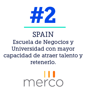 SPAIN Escuela de Negocios y Universidad con mayor capacidad de atraer talento y retenerlo.,#