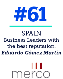 #61,SPAIN Business Leaders with the best reputation  Eduardo Gómez Martí