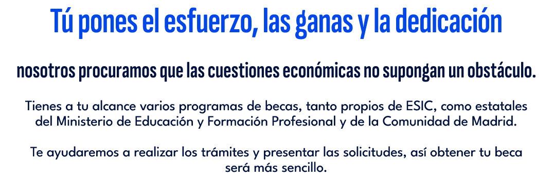 T pones el esfuerzo, las ganas y la dedicaci n nosotros procuramos que las cuestiones econ micas no supongan un obst...