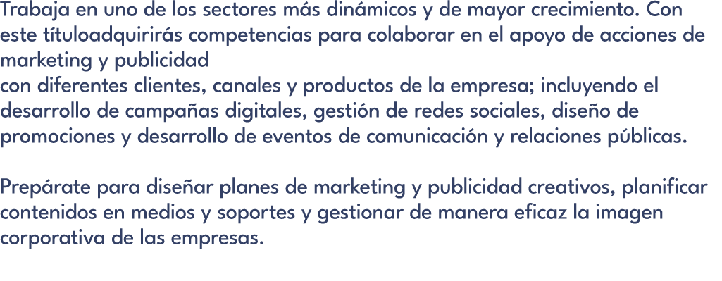 Trabaja en uno de los sectores m s din micos y de mayor crecimiento. Con este t tuloadquirir s competencias para cola...