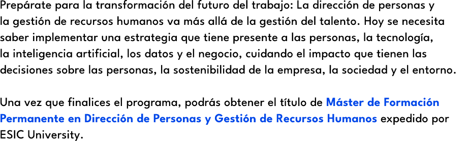 Prep rate para la transformaci n del futuro del trabajo: La direcci n de personas y la gesti n de recursos humanos va...