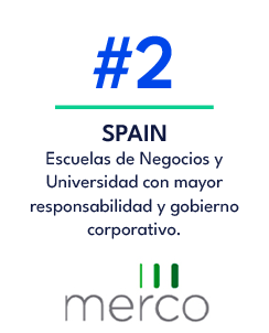 SPAIN Escuelas de Negocios y Universidad con mayor responsabilidad y gobierno corporativo.,#