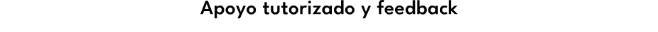 Apoyo tutorizado y feedback