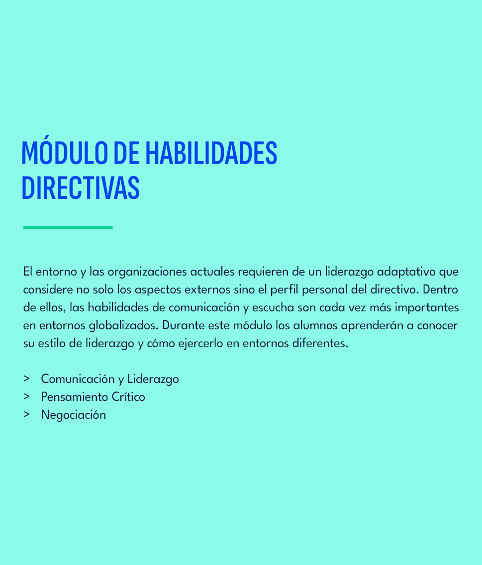 ,M DULO DE HABILIDADES DIRECTIVAS,El entorno y las organizaciones actuales requieren de un liderazgo adaptativo que c...