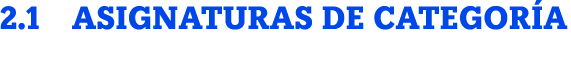 2.1 asignaturas de categor a