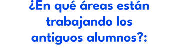¿En qu  reas est n trabajando los antiguos alumnos?: