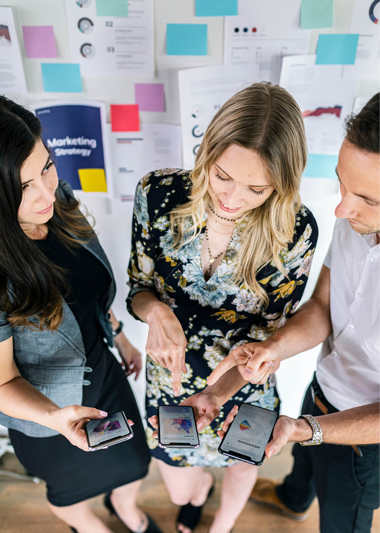 Business people sharing marketing ideas