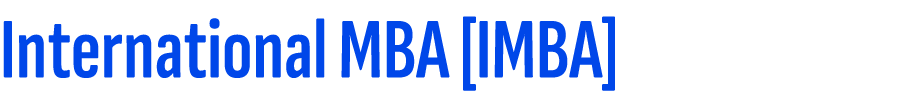 International MBA [IMBA]