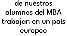 de nuestros alumnos del MBA trabajan en un pa s europeo 