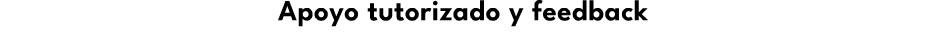 Apoyo tutorizado y feedback