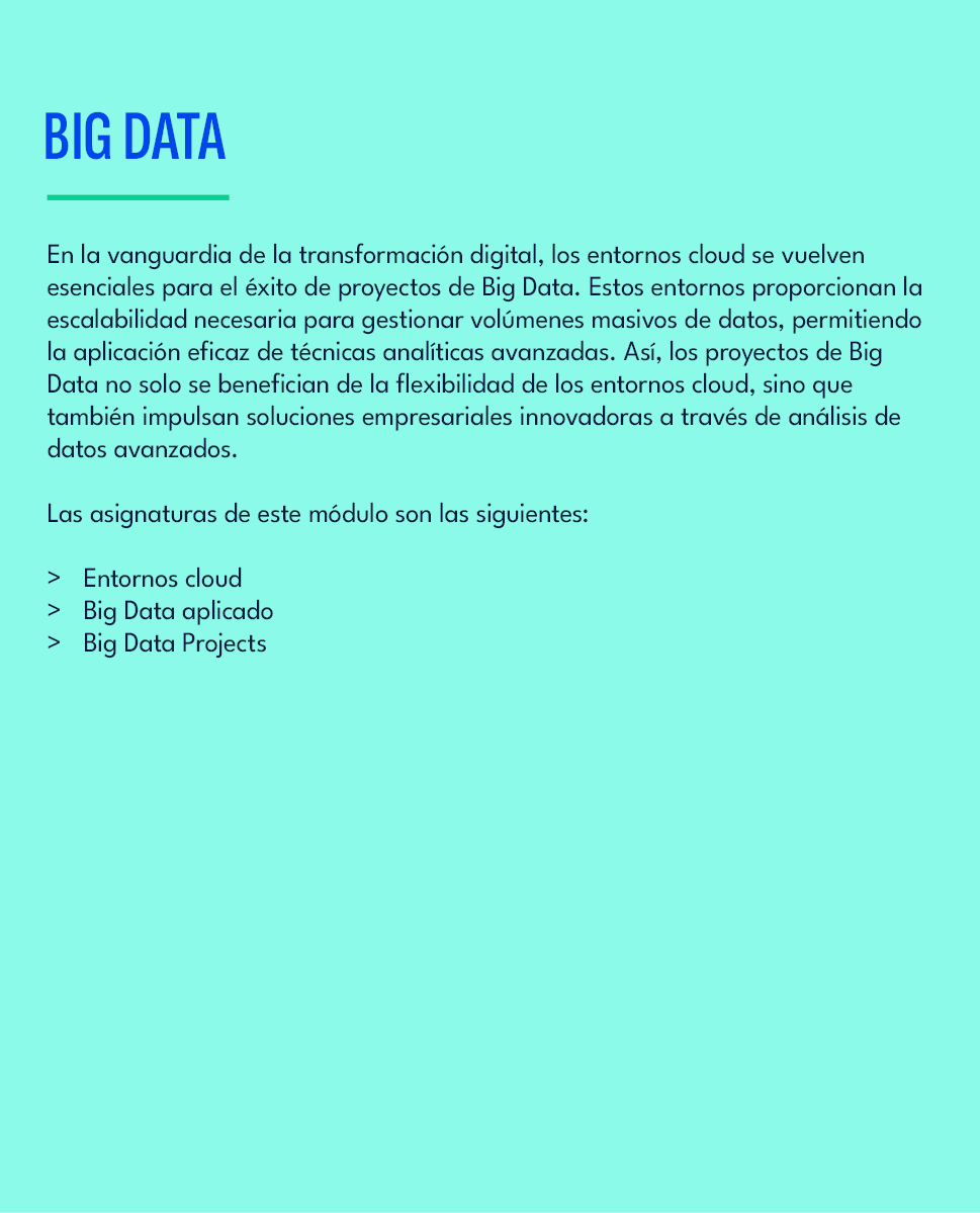 Big data,En la vanguardia de la transformaci n digital, los entornos cloud se vuelven esenciales para el xito de pro...