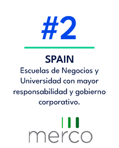 SPAIN Escuelas de Negocios y Universidad con mayor responsabilidad y gobierno corporativo.,#