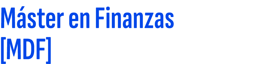 M ster en Finanzas [MDF]
