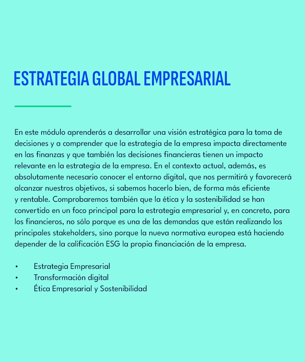 Estrategia global empresarial,En este m dulo aprender s a desarrollar una visi n estrat gica para la toma de decision...