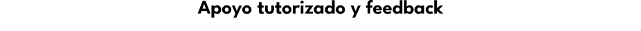 Apoyo tutorizado y feedback
