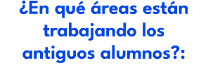 ¿En qu  reas est n trabajando los antiguos alumnos?: