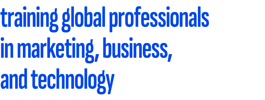 training global professionals in marketing, business, and technology