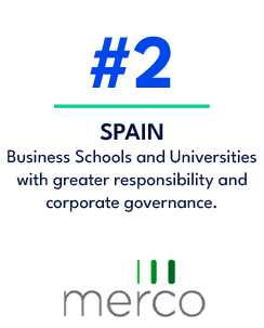 SPAIN Business Schools and Universities with greater responsibility and corporate governance.,#