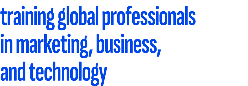 training global professionals in marketing, business, and technology
