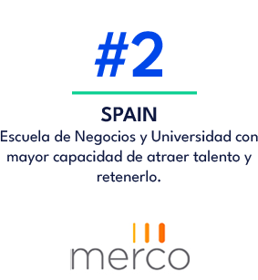 SPAIN Escuela de Negocios y Universidad con mayor capacidad de atraer talento y retenerlo.,#
