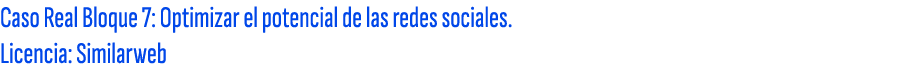 Caso Real Bloque 7: Optimizar el potencial de las redes sociales. Licencia: Similarweb 