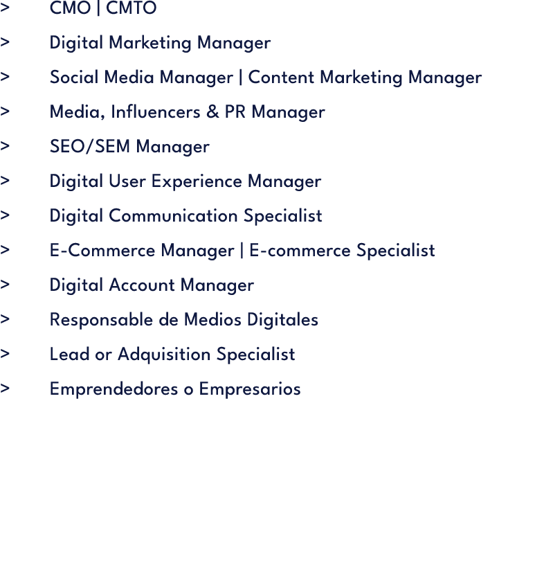  CMO | CMTO   Digital Marketing Manager   Social Media Manager | Content Marketing Manager   Media, Influencers & PR...