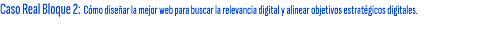 Caso Real Bloque 2: C mo dise ar la mejor web para buscar la relevancia digital y alinear objetivos estrat gicos digi...