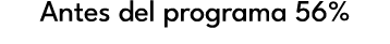 Antes del programa 56%