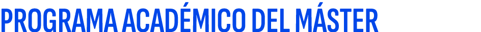 PROGRAMA ACAD MICO DEL M STER
