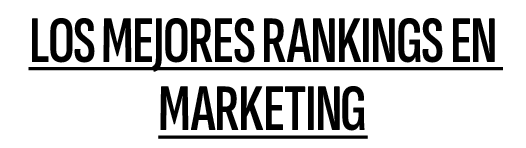 Los mejores Rankings en MARKETING