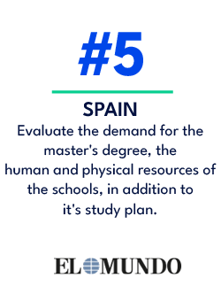 SPAIN Evaluate the demand for the master's degree, the human and physical resources of the schools, in addition to it...