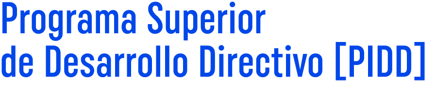 Programa Superior de Desarrollo Directivo [PIDD]