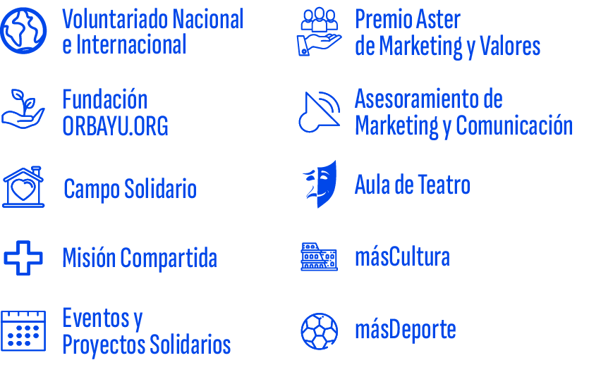 m sDeporte,Eventos y Proyectos Solidarios,m sCultura,Misi n Compartida,Aula de Teatro,Campo Solidario,Asesoramiento d...