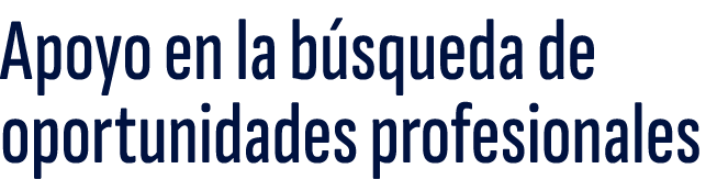 Apoyo en la b squeda de oportunidades profesionales